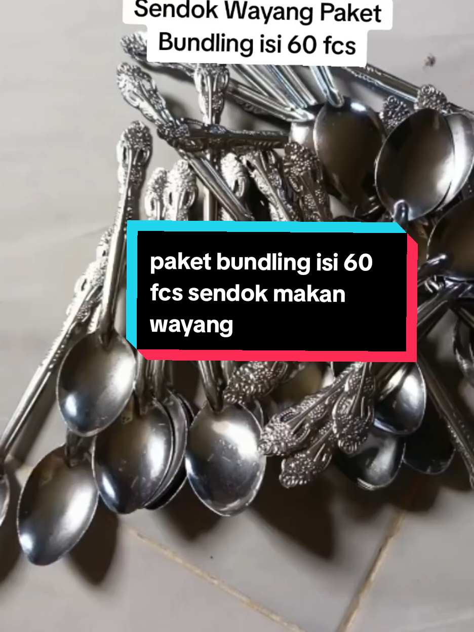 paket bundling sendok makan wayang isi 60 fcs  #paketbundling #sendokmakanwayang #diskontiktok #racuntiktok 