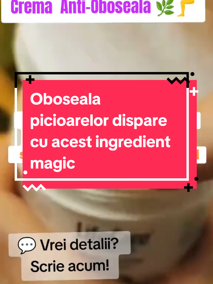 Spune adio picioarelor grele și obosite! 🦵✨ Crema cu arnică montană reduce umflarea și greutatea picioarelor, stimulează circulația și calmează disconfortul provocat de varice. 💬 Vrei să încerci și să vezi rezultatele? Scrie un comentariu acum! ❤️👇 #PicioareUșoare #AntiOboseală #byeoboseala  #CirculațieActivă #ByeOboseala