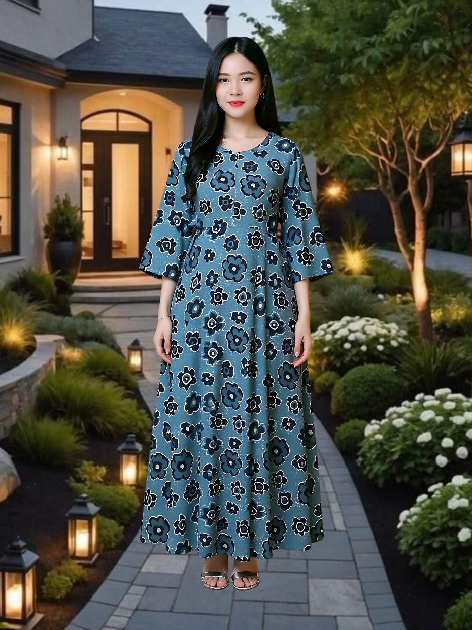 Dress nissa Cantik Viral Kekinian Bahan Rayon Premium Adem Nyaman Dipakai Busui Friendly - Casual Motif #dress #dresskekinian #fashionwanita #bajusantai #daster 
