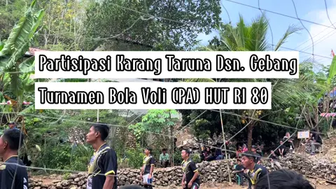 Kegiatan Karang Taruna Dsn. Gebang Ds. Bomo 24 Agustus 2025 yaitu berpartisipasi dalam Turnamen Bola Voli Putra (PA) di Dusun Ndokwaru untuk memperingati perayaan kemerdekaan RI ke-80 #foryoupage #fyp #karangtaruna 