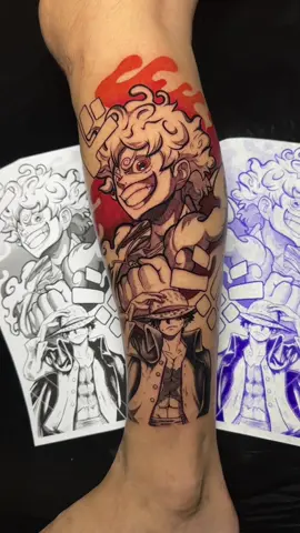 Luffy gear5 🔥 #ร้านสักสุราษฎร์ธานี #animetattoo #gear5 #luffygear5 #onepiece 