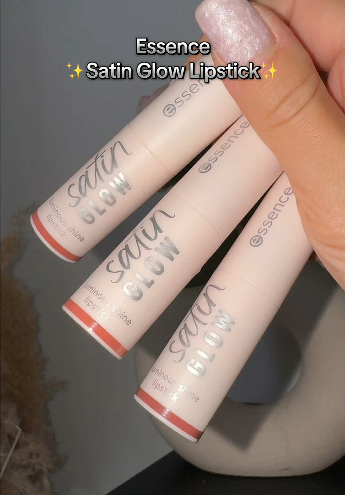 NEW Essence Satin Glow Luminous Shine Lipsticks ✨💗@essence.cosmetics #essence #newmakeup #essencemakeup #lipstick #drogeriemakeup 