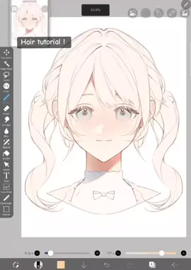 Very rushed hair tutorial #tutorial #art #illustration #fyp 