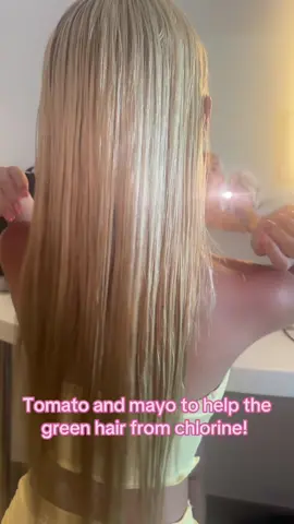 Green hair tomato and mayo fix Miley’s beautiful hair 🤦‍♀️🩷🙄 #greenhair #cyprus #familytime #ketchup