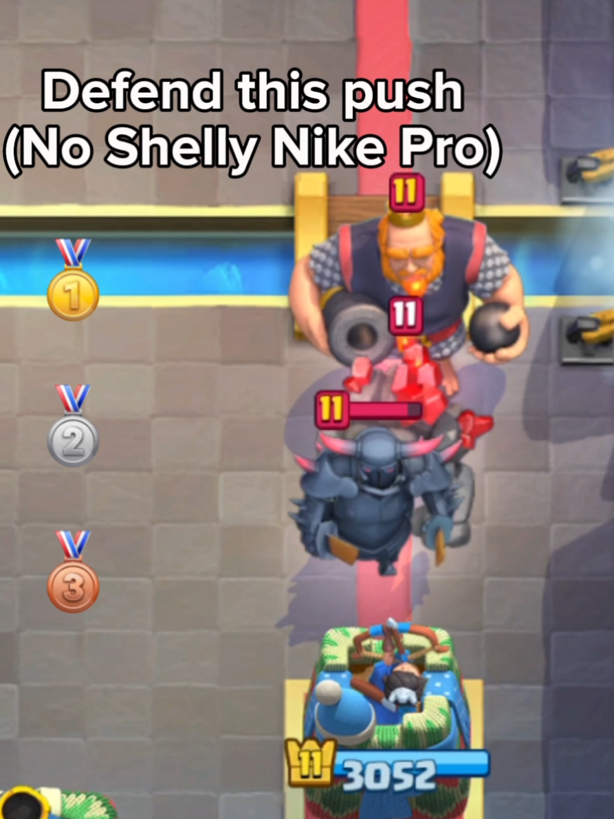 Defend this 21 Elisir push 🟣 #clashroyale #clashroyalememes #clashroyaledaily #sneakygolem #golem 