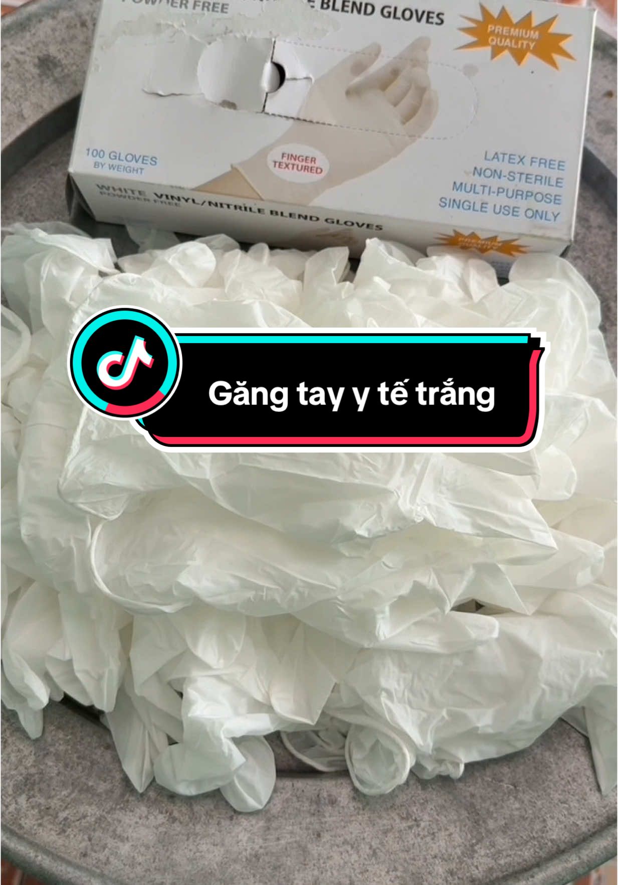 Găng tay y tế trắng dai dẻo loại 1 #co_ba_oc #găngtay #xuhuongtiktok #review #giadungtienich #BrilhaSemMedoEstácio 