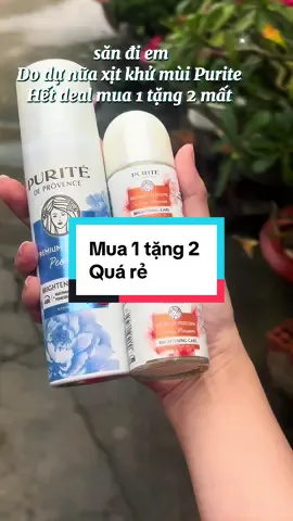 Xịt khử mùi Purite Mua 1 tặng 2 #xitkhumui #purite #nuochoa #duoóngang #myhaureview68 