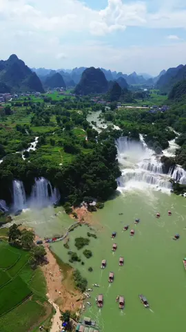 Thác Bản Giốc- Cao Bằng nhìn từ trên cao như 1 bức Tranh 😍#caobang #thacbangioc #canhdep #travel #dangvanhy 