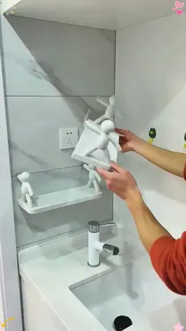 Multipurpose Shelf For Bathroom and Kitchen With 2 Stickers GUARANTEE YOURS NOW #tiktokshopchegou#tiktokshop#achadinhos