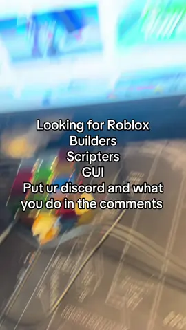 #fyp #roblox #makeagame #dev Put in the comments what you are doing and your discord 