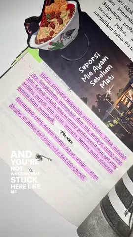 ginana kalau ternyata hidup bukan tentang siapa yang duluan, tapi siapa yang bisa lebih tenang jalaninnya? #BookTok #fyp #seporsimieayamsebelummati #bookquotes #xyzbca 