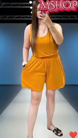MANDY TERNO SLEEVELESS SANDO+Short plain#OOTD #affordable #bestseller #TikTokFashion #fypシ 