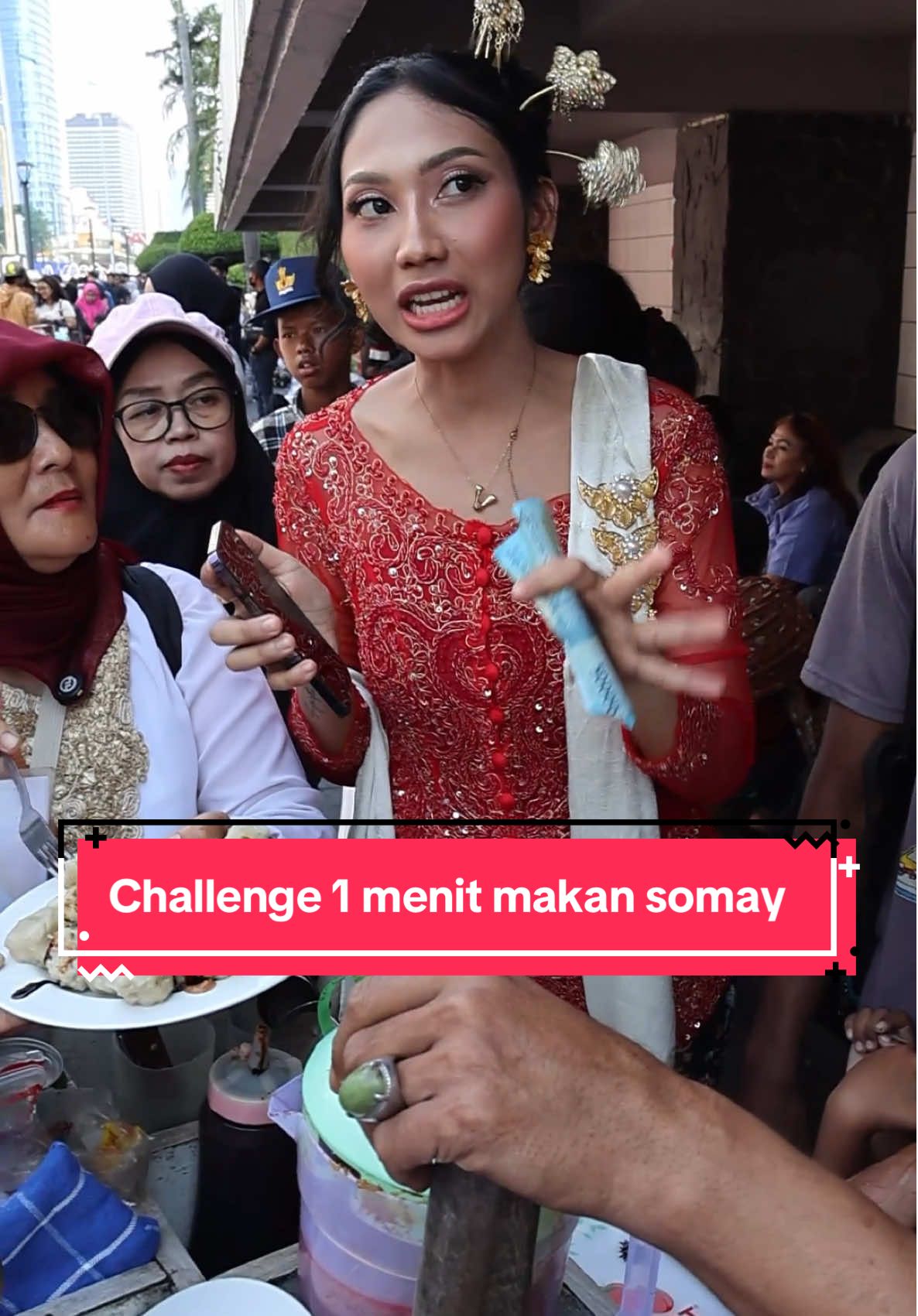 Makan somay rame banget kali ini😂 #challenge #challenge1menit #modelchallenge 