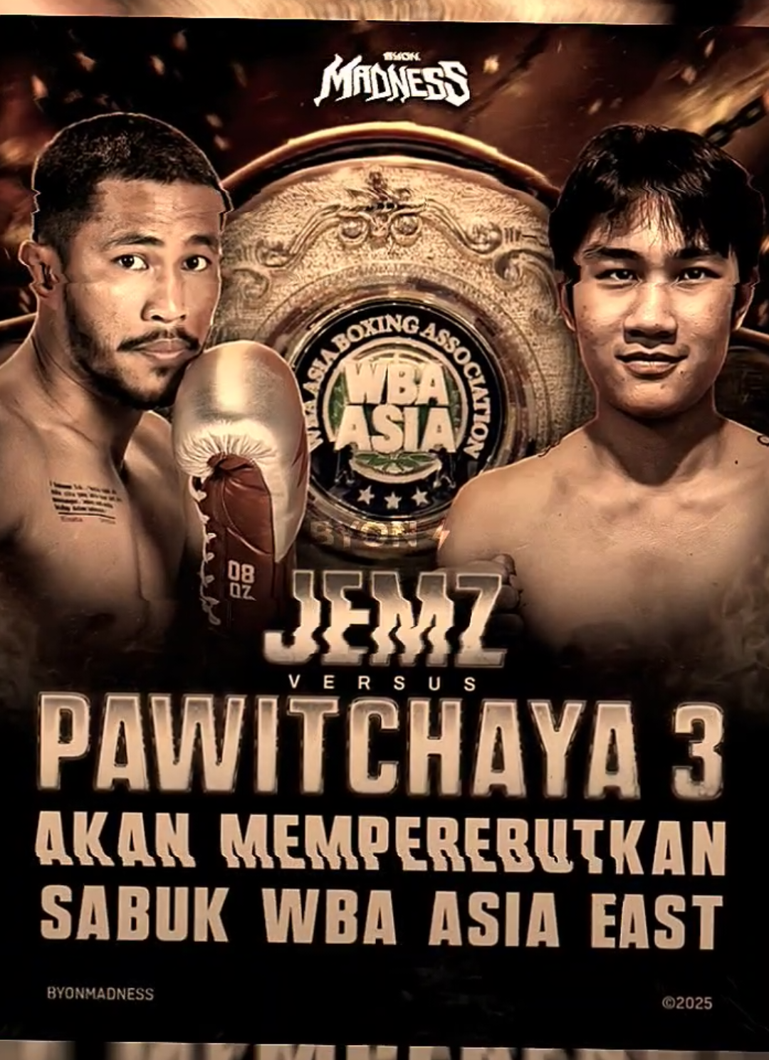 JEMZ VS PAWITCHAYA3,,akan merebutkan sabuk WBA ASIA EAST....🤯🥵🔥#byoncombat #fyp #foryou #foryoupage  #fypage  @baldybrobryzxz  @byoncombat  @jemsmokoginta 