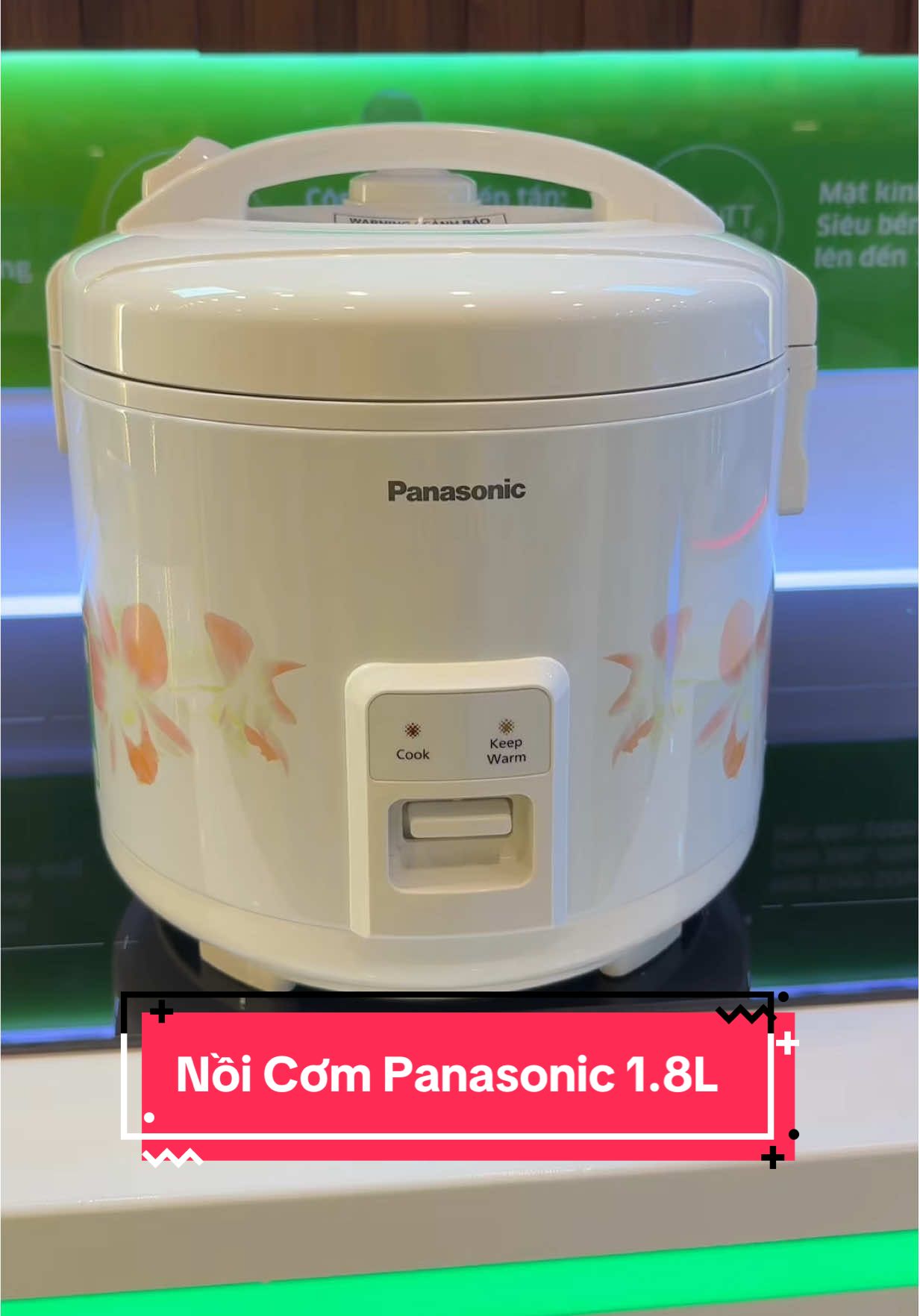 Nồi cơm Panasonic 1.8L phù hợp từ 4 đến 6 người ăn giá cả phải chăng bền bỉ mẫu mã đẹp ##panasonic##noicom##noicomdien##giadung##dungcugiadinh
