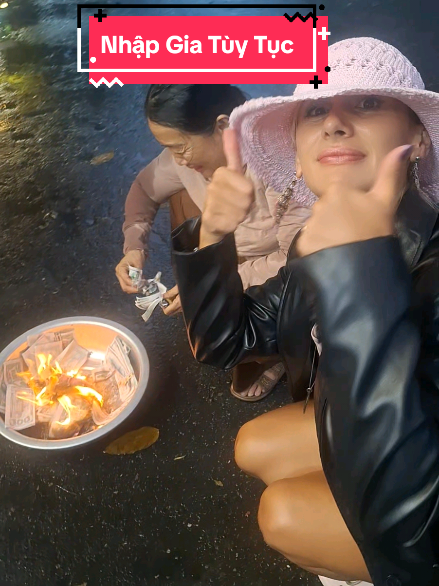 Nhập Gia Tùy Tục của Chị gái nước ngoài khi thấy tục lệ đốt tiền cho người âm#foryou #55tranphu 