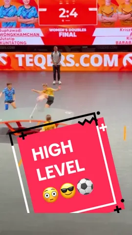 What a point 😎  THE WOMANS DOUBLE CATEGORY FINAL  IN BUDAPEST @Kriszti Ács @Teqball #tiktok #teqball #bicyclekick #womanpower #fyp  KRISTINA ACS 🇭🇺 KINGA BARABASI 🇷🇴                Vs SUPHAVADI WONGKHAMCHAN 🇹🇭 JUTATIP KUNTATONG🇹🇭