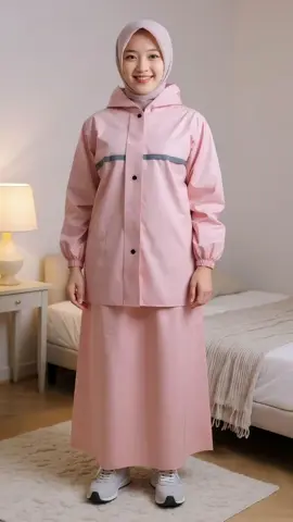 Jas hujan wanita setelan Rok anti rembes, mantel hujan wanita, jas hujan cantik #jashujan 