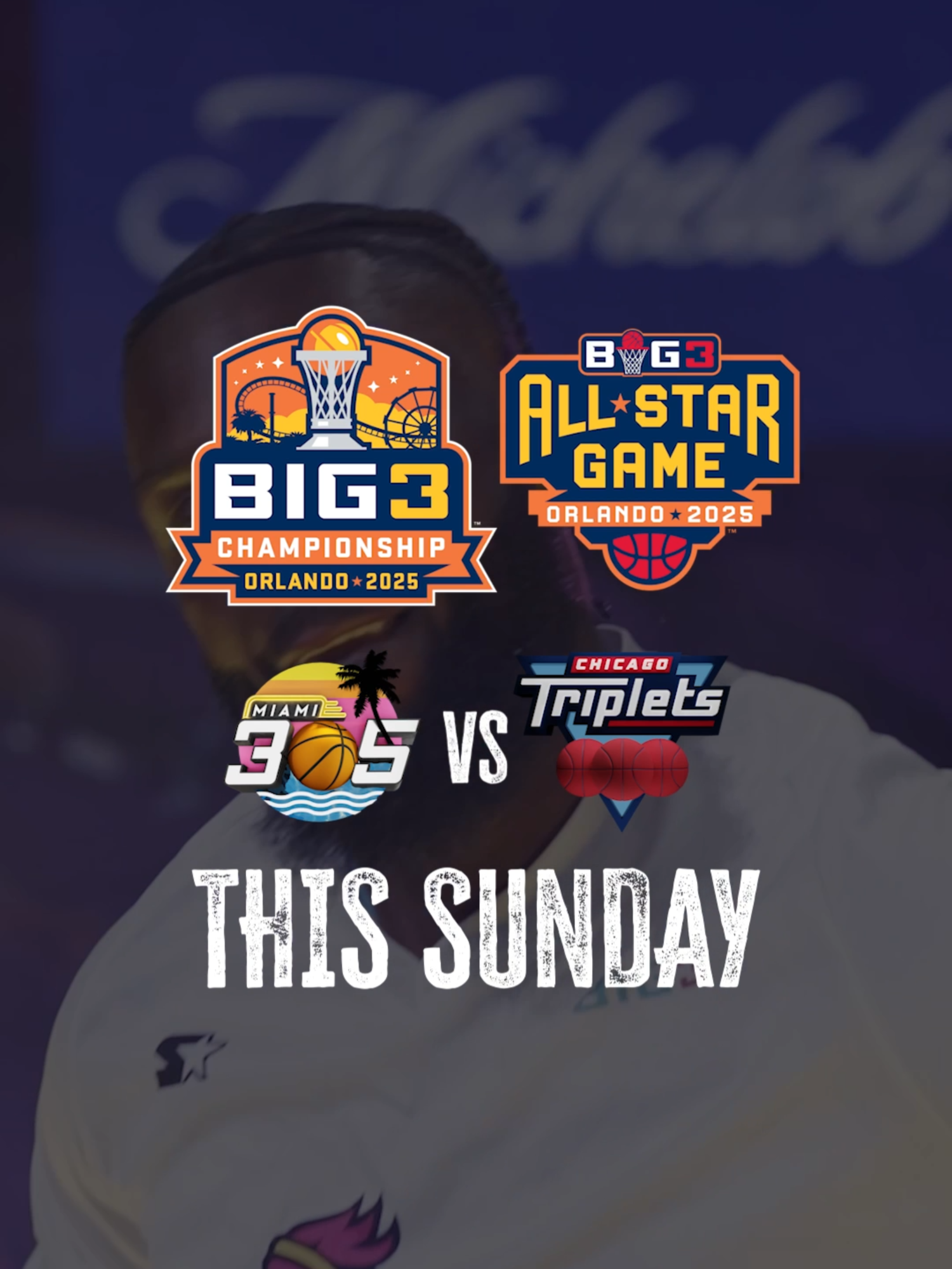 Orlando, we’re locked in. One All-Star Game and the Championship Game for the crown. The road ends here at Addition Financial Arena. Ball up today at 2 PM ET—watch on @CBSSports or grab your seat: big3.com/tickets (link in bio).