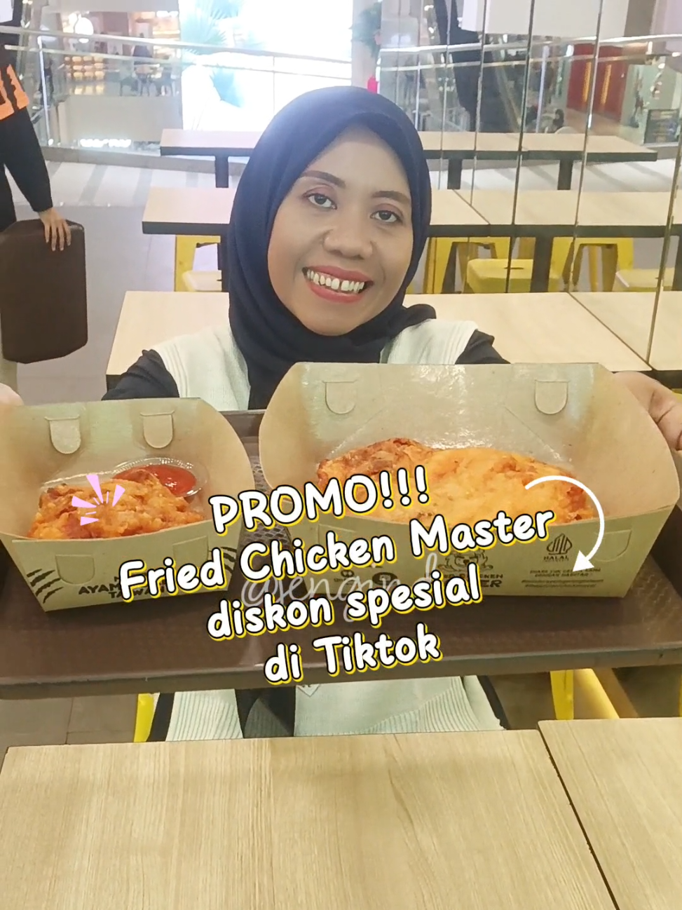 Promo spesial Fried Chicken Master di Tiktok diskon sampai 20% untuk pembelian Dada love cut + paha juicy. Yuk order sekarang juga di tag lokasi video ini!  #promomakanmerdeka #promoseruweekend #jelajahbegah #friedchickenmaster