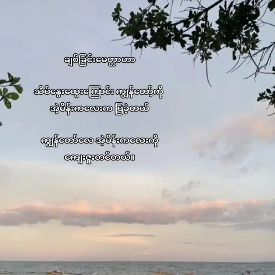 ချစ်မိလာတဲ့အခါ  မထိတထိလေး စချင်လာတယ် စိတ်ကောက်အောင်လုပ်ပီး ချော့ချင်လာတယ် ချွဲနွဲ့ချင်လာတယ် သူ့ကို ကို့အနားမှာရှိနေစေချင်တယ် သူ့လက်ဖဝါးလေး ဆုတ်ကိုင်ထားချင်တယ် ချစ်တဲ့အကြောင်းတွေပြောချင်တယ် ကာကွယ်ပေးချင်တယ် သူ့အမြင်မှာ ကိုယ်ဟာ ယုံကြည်အားကိုးလို့ရတဲ့လူ  ဖြစ်ချင်လာတယ်......🤎💜🖤