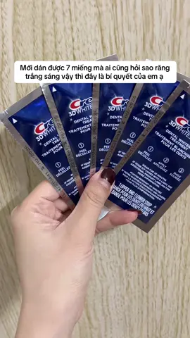 Miếng dán trắng răng crest trắng tức thì chỉ trong vòng 7 miếng không gây rẻ buốt không khó chịu ❤️ #m#muataitiktok#m#miengdantrangrangc#crest
