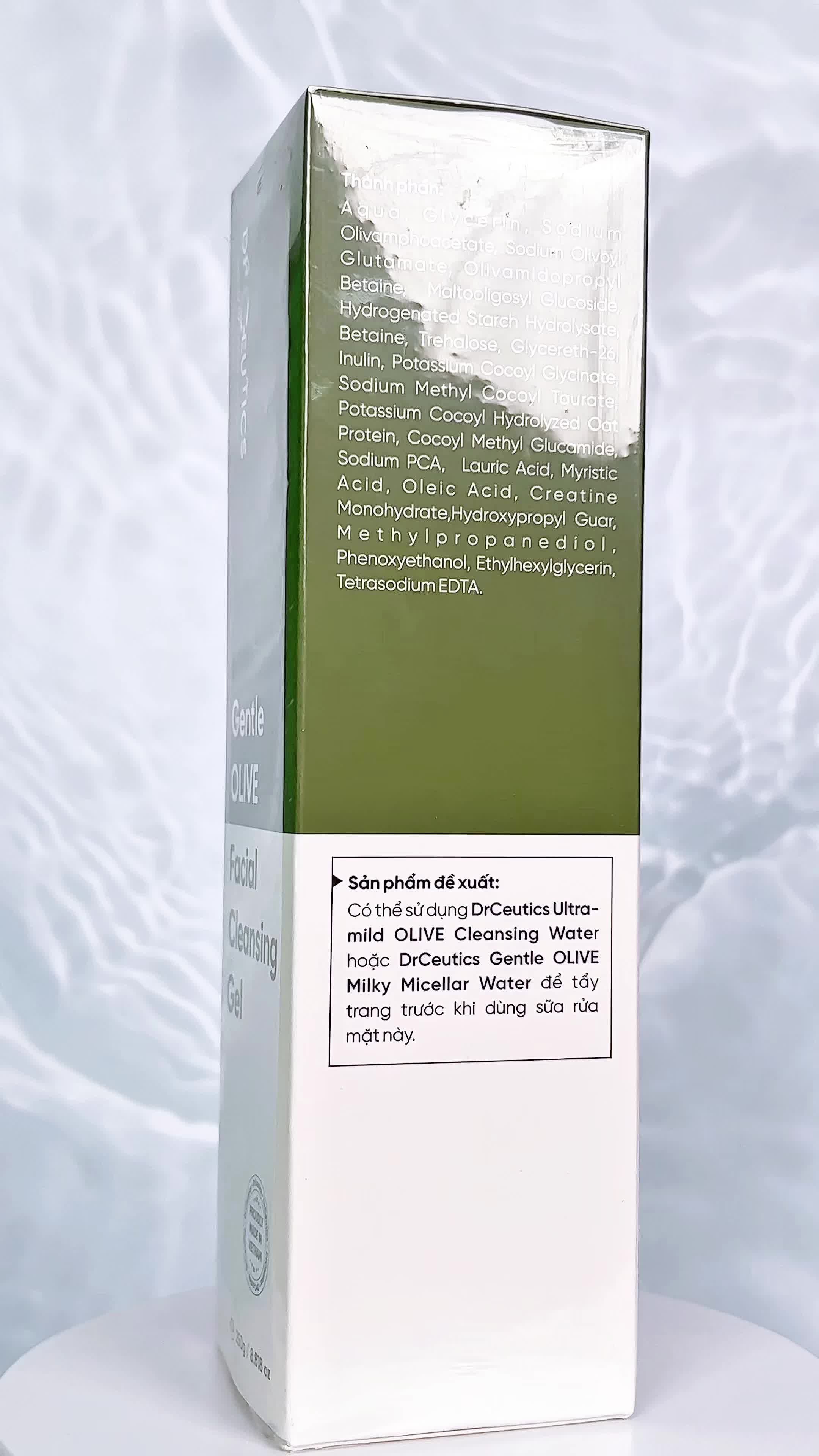 Gel rửa mặt tạo bọt DrCeutics Gentle Olive Facial Cleansing Gel (250g) làm sạch sâu, không khô da#drceutics #suaruamatdrceutics #aqklux 