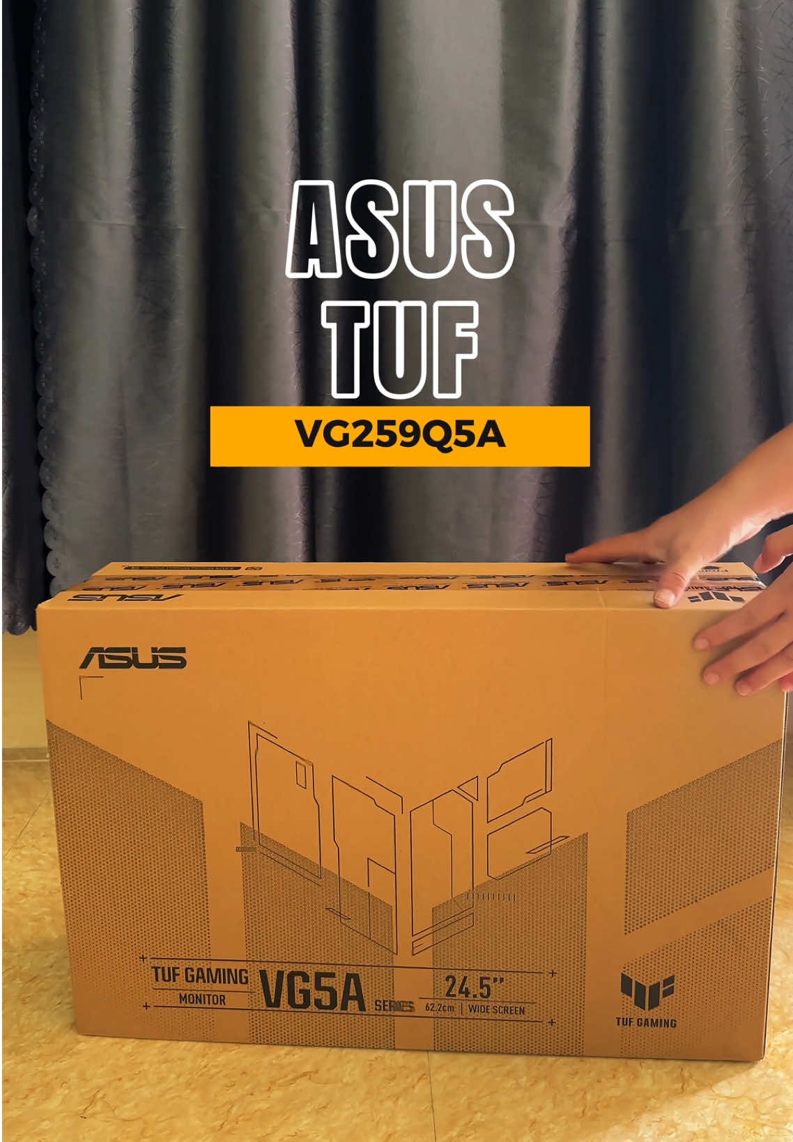 Unbox màn hình Gaming ASUS TUF VG259Q5A tần số quét 200Hz, thời gian phản hồi 0.3ms với tấm nền Fast IPS chất lượng cao #unbox #manhinh #manhinhgaming #asus #futen 
