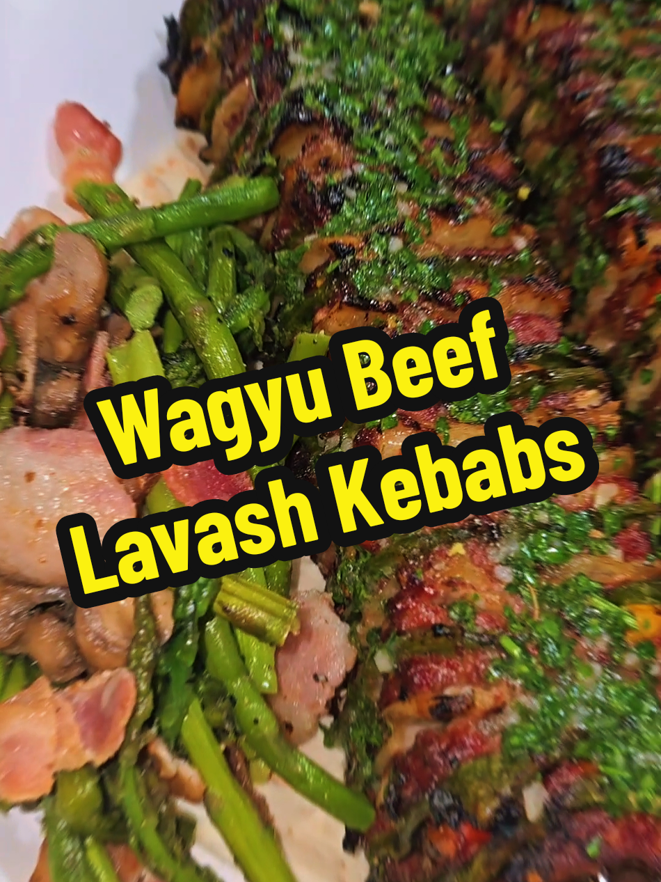 Wagyu Beef Lavash Kebabs, grilled to perfection – smoky, juicy, and unforgettable! Who’s hungry? Thax @H-E-B for having what I need. #WagyuBeef #KebabLovers #GrillMasters #BBQTok #Foodie