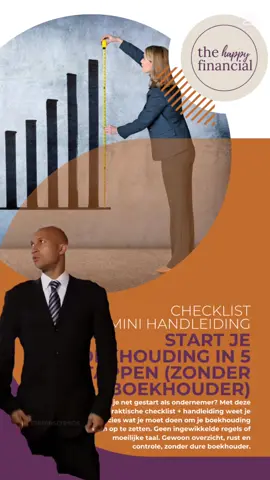 Dit wil je als ondernemer!  Een helder en to the point stappenplan om je boekhouding op orde te krijgen.  Zoveel ondernemers worstelen met hun boekhouding.  Ze zijn bang om belastingvoordeel mis te lopen.  Boetes te krijgen van de Belastingdienst.  Maar met dit stappenplan weet je dat je goed begint.  In 5 easy steps leg ik het je uit.  En het allermooiste? Het is helemaal gratis!  https://thehappyfinancial.com/stappenplan-boekhouding-opstarten/