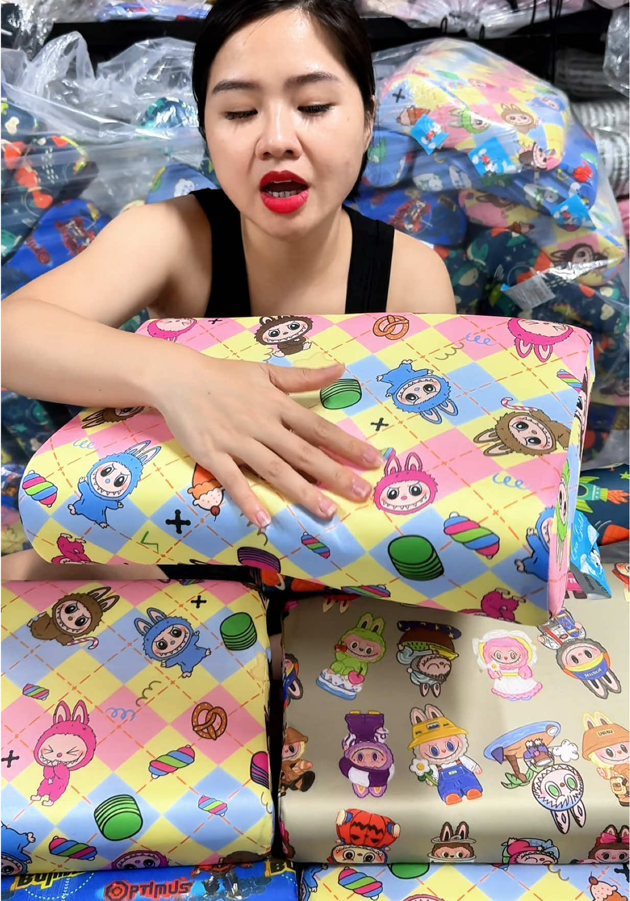 Gối nằm cao su non vỏ thun lạnh cho bé. #goicaosunon #goichobe #xuhuong #bongbuongbinh 