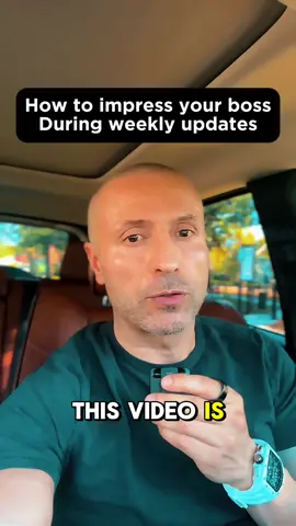 Two steps to impress your leaders during updates. Check my bio for the entire system I developed for myself. #weeklyupdates #businessreviews #presentationskills #presentations #publicspeakingtips 
