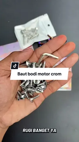 Membalas @DLX Amoyy 🦋 Baut bodi motor crom isi 34 pcs cakep lah buat pemanis motormu minimal di clear ya 