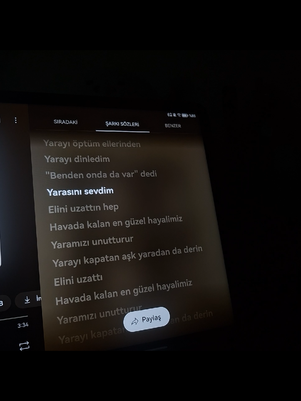 yarayi kapatan ask yaradan da derin.. . . . #kalben #yara #fypp #musiclyrics #youtube 