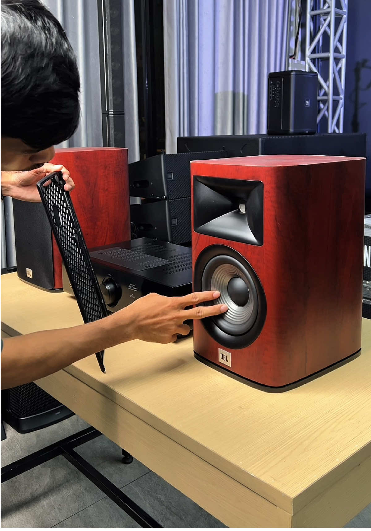 JBL STUDIO 630 dul setup with Denon PMA-600NE and sound testing  #videoviral #Denon #jblspeaker #typ #tik_tok 