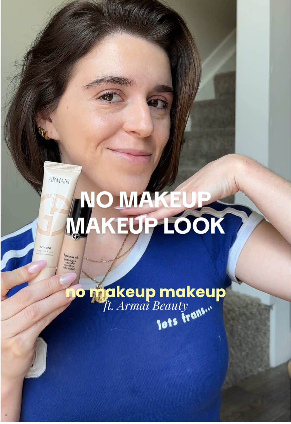 No makeup makeup using the new @Armani beauty skin tint ⭐️  Powered by Vitamin C and Hyaluronic Acid, this weightless and ultra-long-wearing tint works to hydrates, plumps and enhances your skin texture.  Available now at @sephora  #giftedbyarmani #armanimakeup #nomakeupmakeup #skintint #naturalmakeuplook 