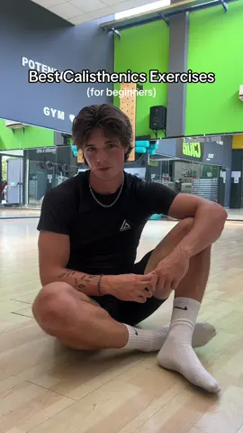 Best Calisthenics Exercises for Beginners: 1️⃣ Compact Leg Lifts (3x8) 2️⃣ Pike Push Ups (4x8) 3️⃣ Planche Lean Push Ups (3x5) Follow @pacelli.mario for more ❤️ 4️⃣ Push Ups (3x15) 5️⃣ Frog Pose (3x10sec) 6️⃣ Wall Handstand Toe Taps (3x12) DM me 