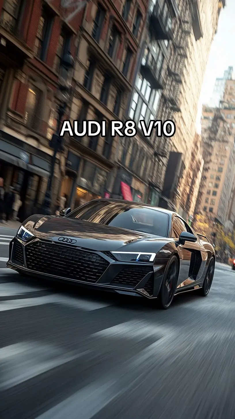 The Audi R8 V10 is a masterpiece that blends supercar performance with everyday usability. At its heart lies a naturally aspirated 5.2-liter V10 engine, producing up to 620 horsepower. It sprints from 0 to 100 km/h in just 3.1 seconds, delivering raw excitement with every launch. The top speed reaches an impressive 330 km/h, making it a true contender among supercars. Its quattro all-wheel-drive system ensures maximum grip and control in all conditions. The design is sharp and aggressive, with a low stance and iconic side blades. Inside, the cockpit is driver-focused, with premium materials and advanced digital displays. The R8 V10 perfectly balances precision engineering, luxury, and the thrill of pure performance. #audi #r8v10 #sound #car #fyp 