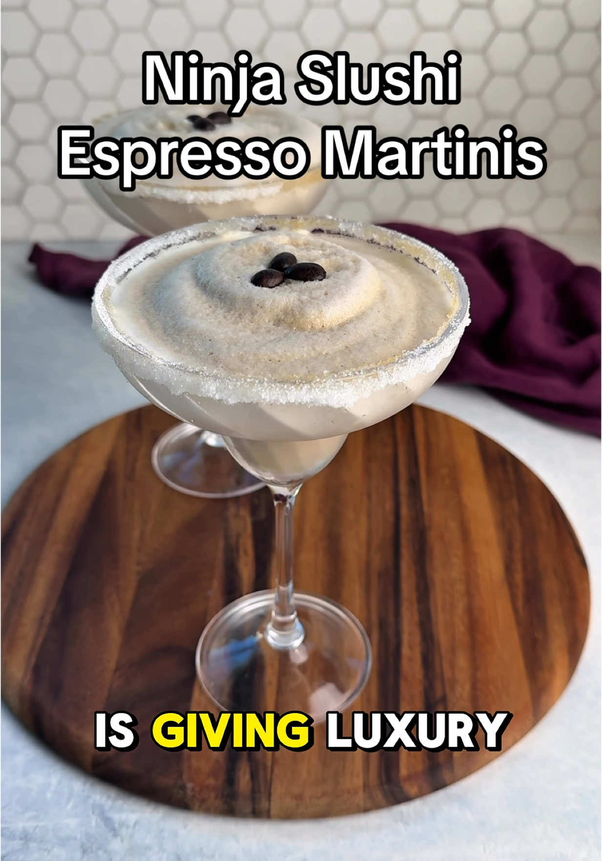 Ninja Slushi Espresso Martinis! Click the link in my profile for the full recipe. Regular espresso martinis are cute, but once you run them through the Ninja Slushi machine… it’s game over. You get this frosty, velvety drink that’s part coffee, part cocktail, and part dessert. It tastes like luxury on ice, but it takes less than 5 minutes to make. Here’s why this works: the Ninja Slushi blends everything into the perfect texture, not too icy, not too runny. Just that smooth, frozen consistency that makes each sip feel like a treat. ✨Tips so yours turn out perfect every time: ✅ Cool your espresso before blending or the ice will melt down too fast. ✅  Use a solid coffee liqueur like Kahlúa or Mr Black for depth (don’t skip this—it’s what gives it flavor!). ✅ If you want it sweeter, adjust with simple syrup, but don’t overdo it or you’ll lose the coffee kick. #ninjaslushi #espressomartini #ninjaslushirecipe 