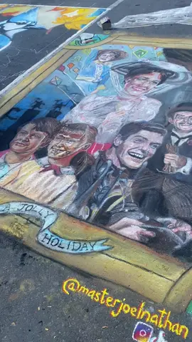 Mary Poppins chalk art for #chalktheblockutah #chalktheblockforcharityutah2025 #chalkart #marypoppins #disneyart @Disney  