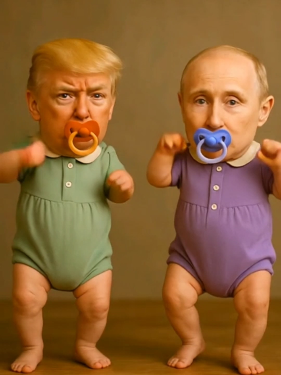 Trump & Putin… but as babies 👶😂 #Trump #Putin #PrettyLittleBaby #BabyMeme #viralditiktok 