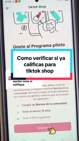 Respuesta a @Familia Umanzor Como saber si ya calificas para aplicar a TikTok Shop #tutorialtiktok #tiktokshop #monetizartiktok #creatorsearchinsights #paratii 