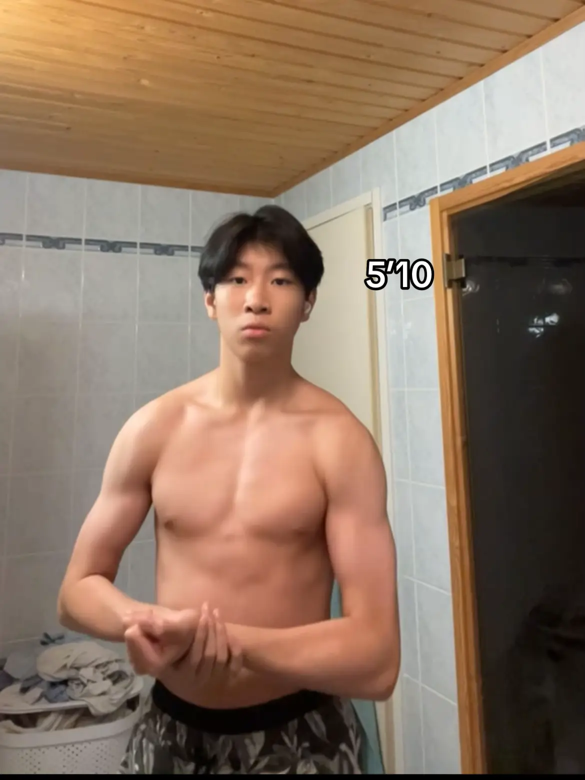 narrow clavicles 💔 #heightpill #fyp #gym #cut #asian 