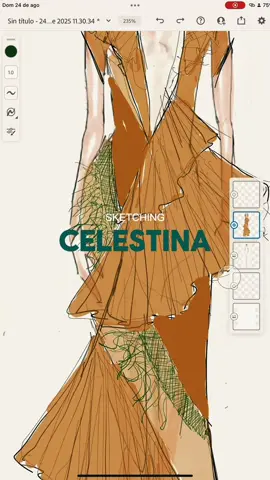 #ipadmini new collection #dibujando #fashiontiktok #sketchbook #alexiaulibarridesign 