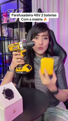 KIT PARAFUSADEIRA COMPLETA 48V 2 baterias com maleta #tiktoklive #OfertasTikTok #liveshopnanda 