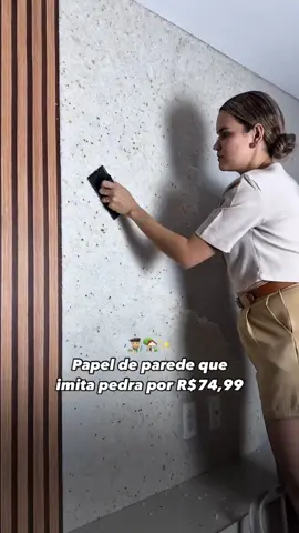 Surreal como muda o ambiente! 🤩🤌 #foryou #fyp #papeldeparede #papeldeparedeliquido #decoracao 