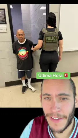Se viraliza imagen de migrante siendo arrestado por la migra 🤔
