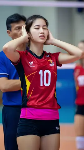beautiful Korean volleyball player of idol caliber appears on the volleyball court. #Volleyball #Sports #Dance #trand #fyp 