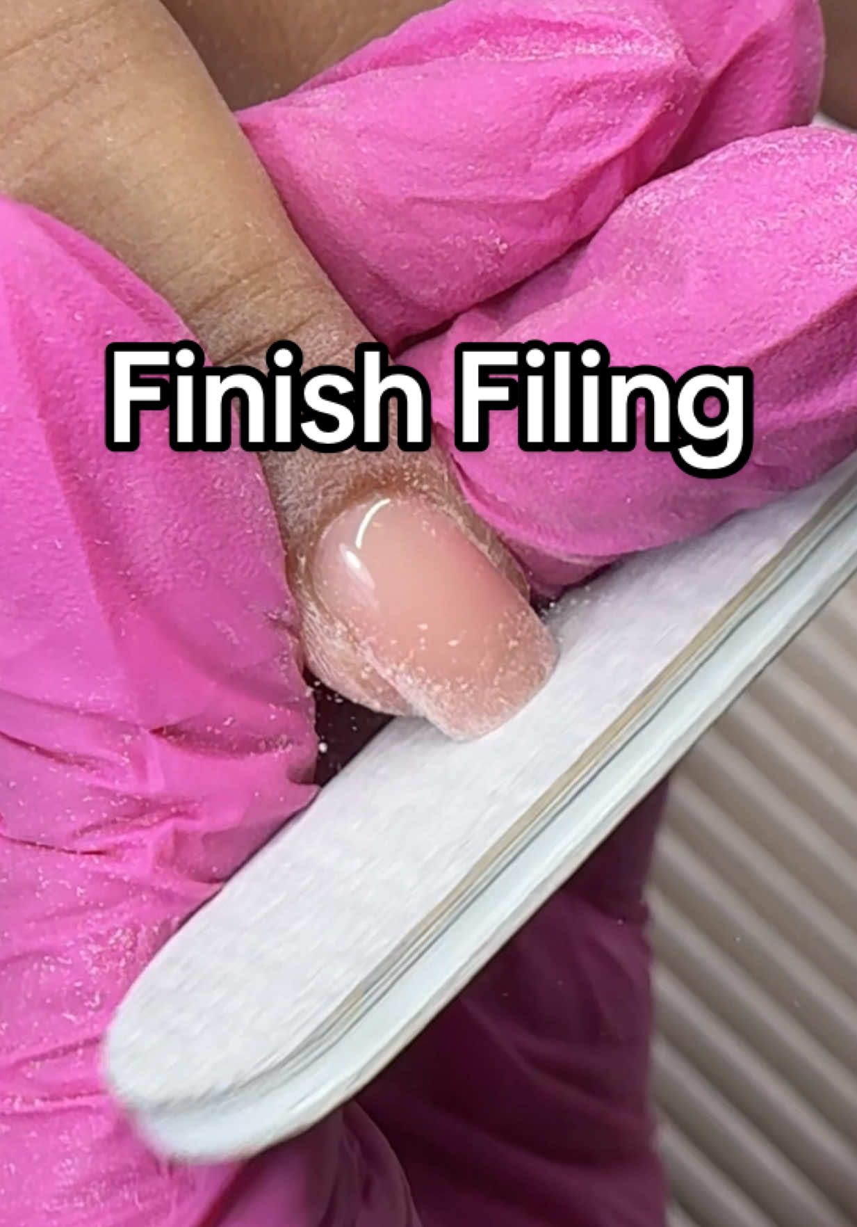 Do you always finish file? Or try and avoid it? 🤔 In my opinion, it definitely has its place and benefits, so it shouldn’t always be skipped.  Benefits: ✅ A more precise shape ✅ Smooth out imperfections (especially if you are still working on your application skills!) ✅ Prevent free edge lifting ✅ Correct the nail structure I used the @RÉDI by Red Iguana builder gels 🙌🏻 #nailtech #structuredmanicure #structuredmani #hardgelnails #hardgel 