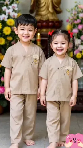 Set đồ lam đi chùa dễ thương cho bé trai, bé gái của ba mẹ đây nè #xuhuongtiktok #thoitrangchobe #dolamdichua #phatphapnhiemmau #dolamchobe #vulanbaohieu 